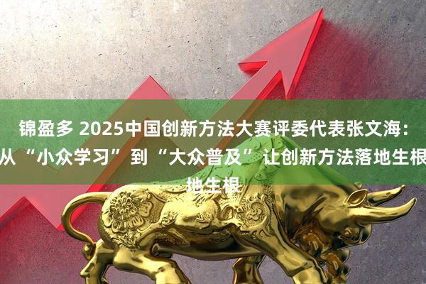 锦盈多 2025中国创新方法大赛评委代表张文海：从 “小众学习” 到 “大众普及” 让创新方法落地生根